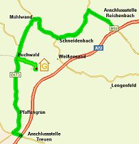 Anfahrtskizze von Buchwald